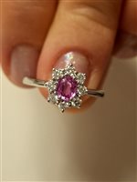 Ringe Dal Maso Gioielli Dame in Weißgold Zaffiro rosa 0.60 Ct ANE 02175 - ANE 02175